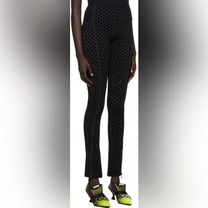 Off-White BlackFlocked Logo Leggings